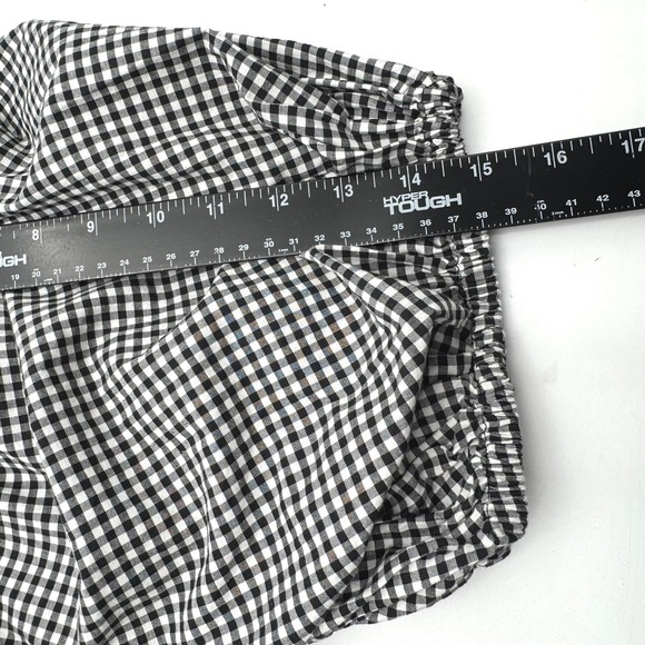 OLD NAVY NWT Women's 2X Black White Gingham Waist-Defined Puff-Sleeve Mini Dress - Picture 10 of 10